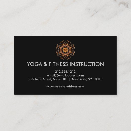 Elegant Lotus Flower Logo Yoga Visitekaartje (Achterkant)