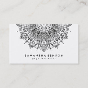 Elegant Lotus Flower Logo Yoga Visitekaartje