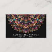 Elegant Lotus Flower Logo Yoga Visitekaartje (Voorkant)