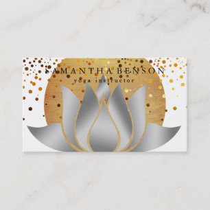 Elegant Lotus Flower Logo Yoga Visitekaartje