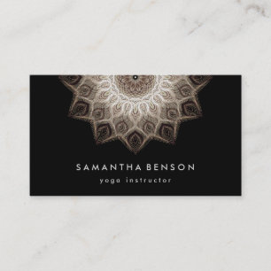Elegant Lotus Flower Logo Yoga Visitekaartje