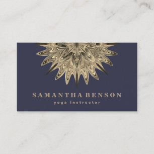 Elegant Lotus Flower Logo Yoga Visitekaartje