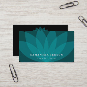 Elegant Lotus Flower Logo Yoga Visitekaartje
