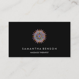 Elegant Lotus Flower Logo Yoga Visitekaartje