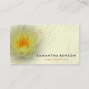Elegant Lotus Flower Logo Yoga Visitekaartje