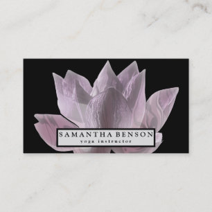 Elegant Lotus Flower Logo Yoga Visitekaartje