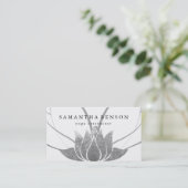 Elegant Lotus Flower Logo Yoga Visitekaartje (Staand voorkant)