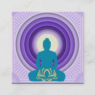 Elegant Lotus Flower Logo Yoga Visitekaartje