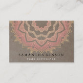 Elegant Lotus Flower Logo Yoga Visitekaartje (Voorkant)