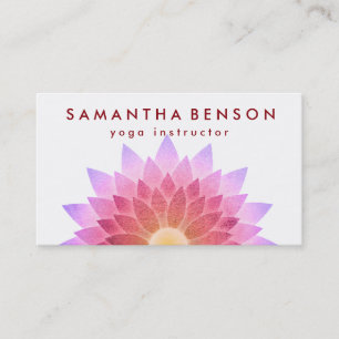 Elegant Lotus Flower Logo Yoga Visitekaartje