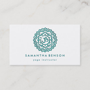 Elegant Lotus Flower Logo Yoga Visitekaartje