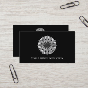 Elegant Lotus Flower Logo Yoga Visitekaartje