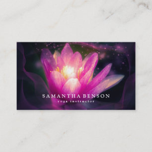 Elegant Lotus Flower Logo Yoga Visitekaartje