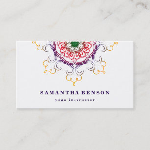Elegant Lotus Flower Logo Yoga Visitekaartje
