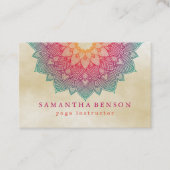 Elegant Lotus Flower Logo Yoga Visitekaartje (Voorkant)