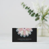 Elegant Lotus Flower Logo Yoga Visitekaartje (Staand voorkant)