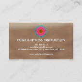 Elegant Lotus Flower Logo Yoga Visitekaartje (Achterkant)