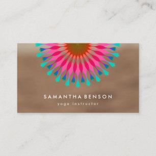 Elegant Lotus Flower Logo Yoga Visitekaartje