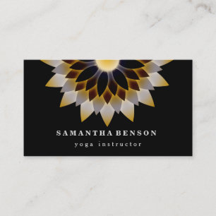 Elegant Lotus Flower Logo Yoga Visitekaartje