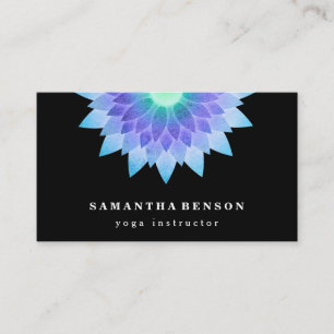 Elegant Lotus Flower Logo Yoga Visitekaartje