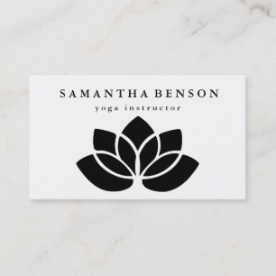 Elegant Lotus Flower Logo Yoga Visitekaartje