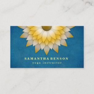 Elegant Lotus Flower Logo Yoga Visitekaartje