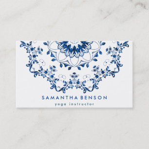 Elegant Lotus Flower Logo Yoga Visitekaartje