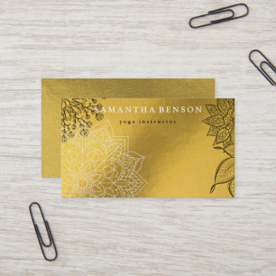 Elegant Lotus Flower Logo Yoga Visitekaartje