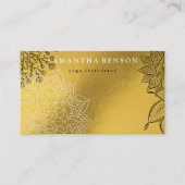 Elegant Lotus Flower Logo Yoga Visitekaartje (Voorkant)