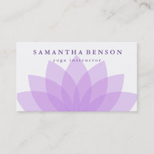 Elegant Lotus Flower Logo Yoga Visitekaartje