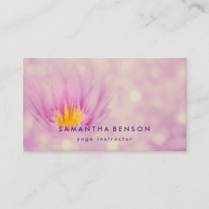 Elegant Lotus Flower Logo Yoga Visitekaartje