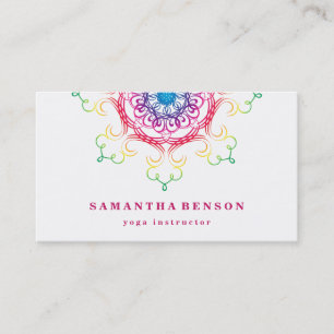 Elegant Lotus Flower Logo Yoga Visitekaartje
