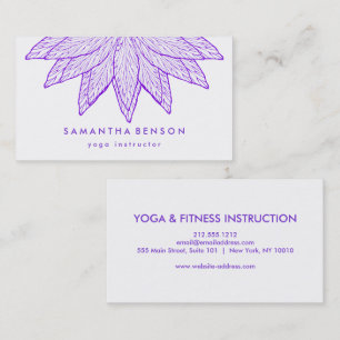 Elegant Lotus Flower Logo Yoga Visitekaartje