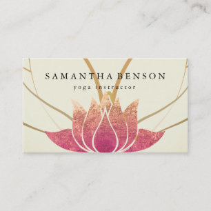 Elegant Lotus Flower Logo Yoga Visitekaartje