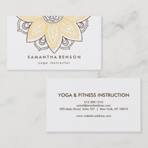 Elegant Lotus Flower Logo Yoga Visitekaartje
