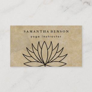Elegant Lotus Flower Logo Yoga Visitekaartje