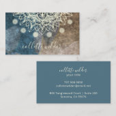 Élégant Lotus Flower Mandala Carte de visite (Devant / Derrière)