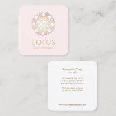 Élégant Lotus Flower Mandala Carte de visite (Devant / Derrière)