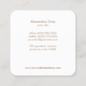 Élégant Lotus Flower Mandala Carte de visite (Dos)