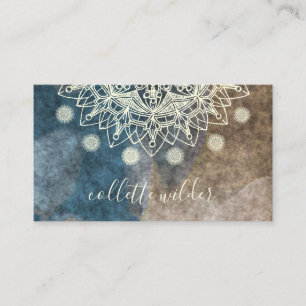 Elegant Lotus Flower Mandala Visitekaartje