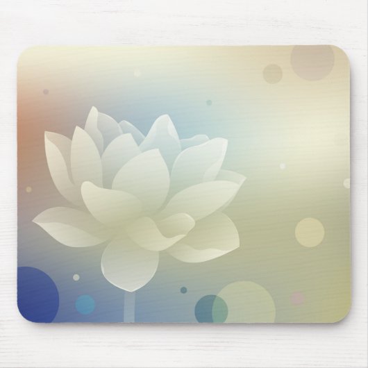 Elegant Lotus Flower Mouse Pad  Muismat (Voorkant)