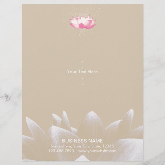 Elegant Lotus Flower Salon & Spa Flyer (Voorkant)