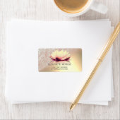 Elegant Lotus Gold Bokeh Etiket (Insitu)