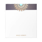 Elégant Lotus Gold Mandala Yoga Bloc-notes pour en (Devant)