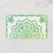 Élégant Lotus Mandala Ombre Carte de visite (Devant)