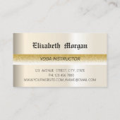 Elégant lotus or fleur yoga, carte de visite (Dos)