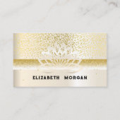 Elégant lotus or fleur yoga, carte de visite (Devant)