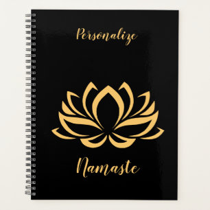 Elégant Lotus or Fleur Zen Yoga Monogramme