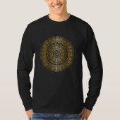 Elégant Lotus or Lumière Henna Mandala T-Shirt (Devant)