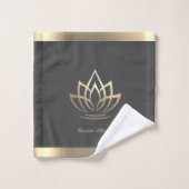 Elégant Lotus Or, Yoga (Gant de toilette)